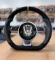 Preview: Audi A3 A4 A6 A8 Q3 Q7 TT 8P Lederlenkrad neu beziehen, Design A723, sportlich-elegant